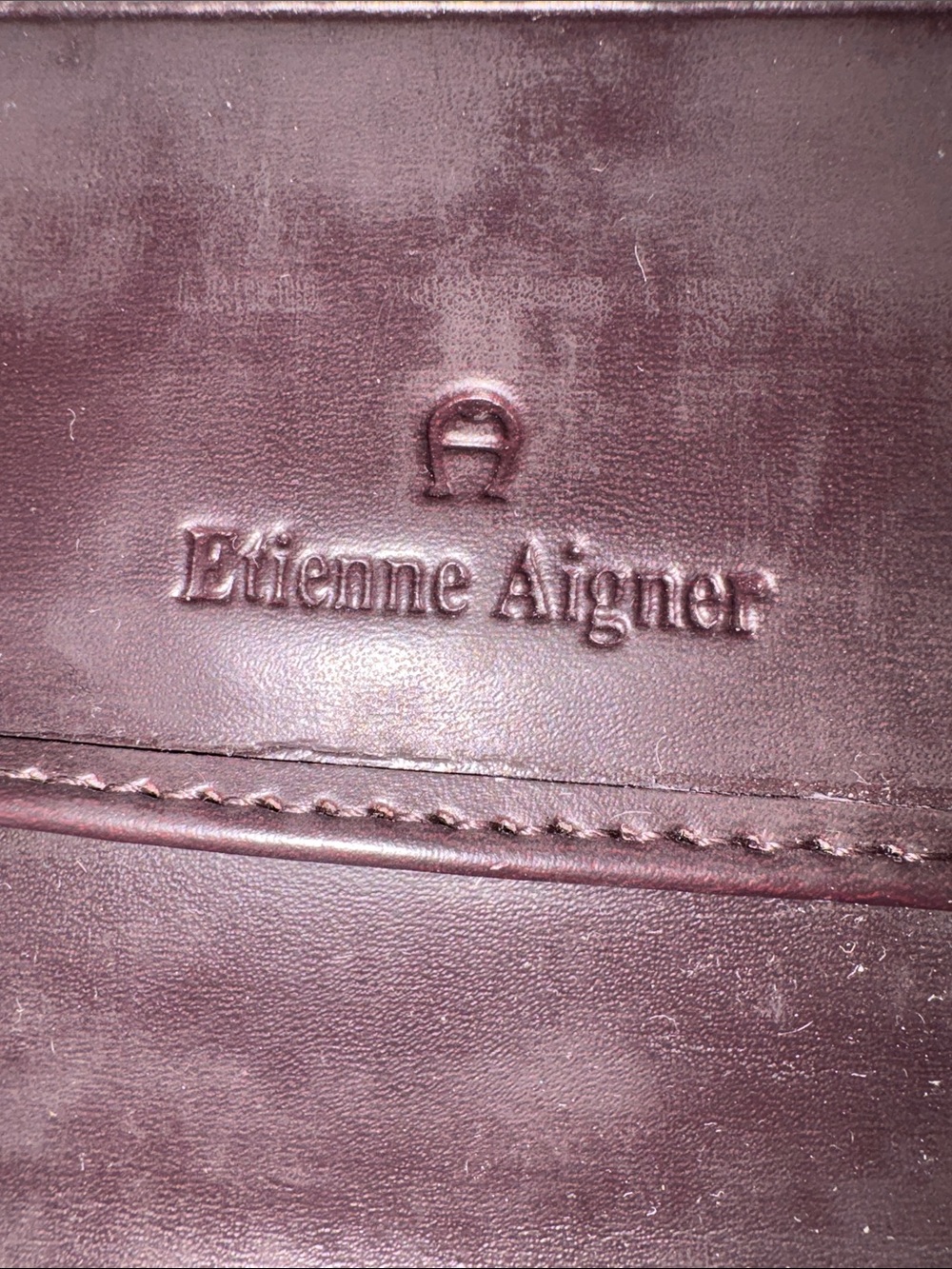 Vintage Etienne Aigner Dark Brown Leather Shoulder Bag with Matching Wallet - Picture 8 of 10